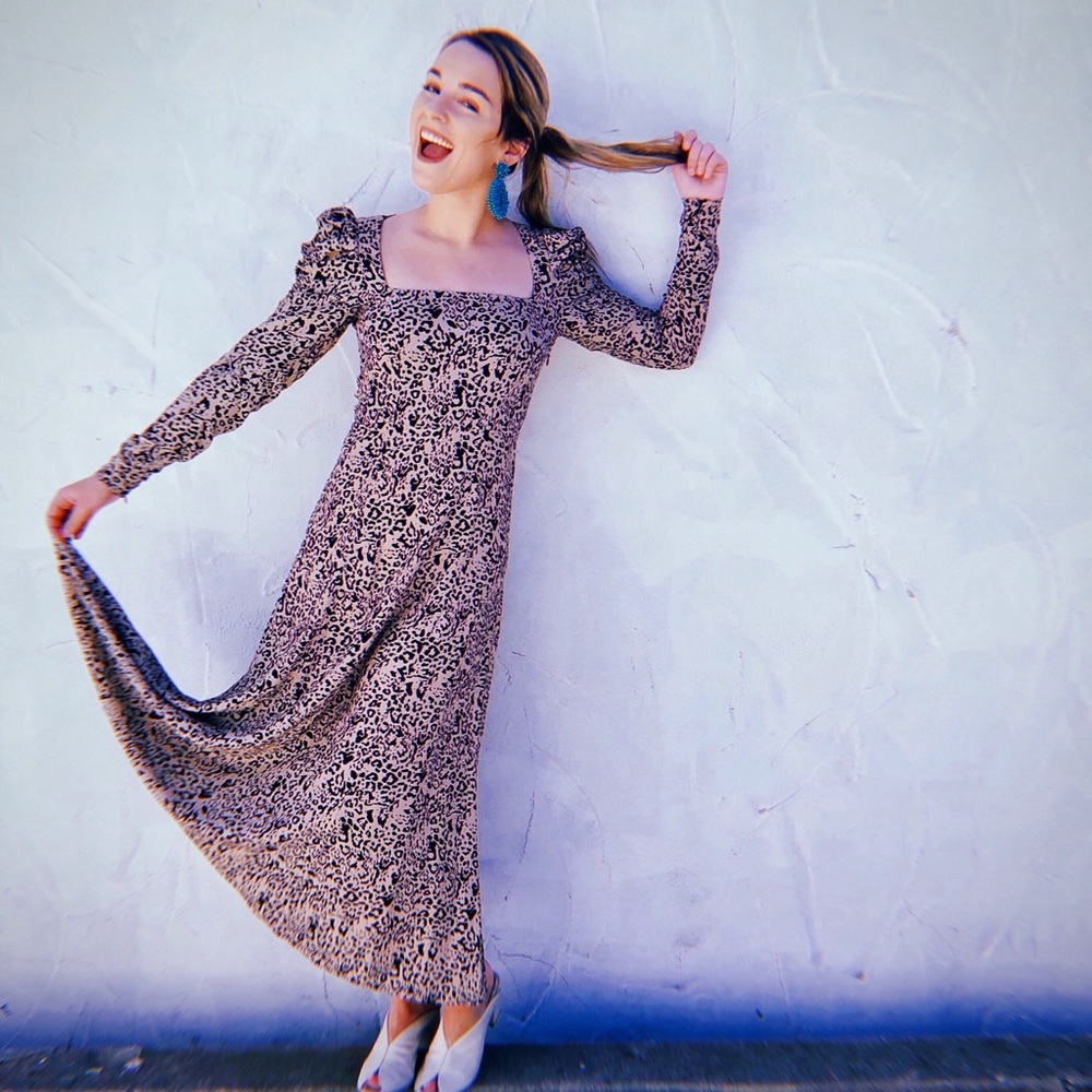 Cheetah Print Zara Maxi Dress